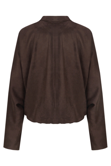 Fluresk bruine dames jas | Achteraanzicht
