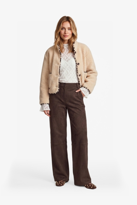 Fluresk camel dames jas | Model
