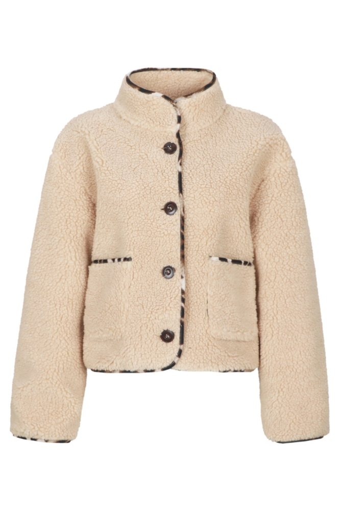 Fluresk camel dames jas | Vooraanzicht