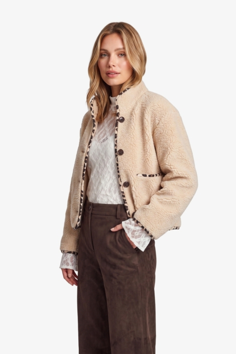 Fluresk camel dames jas | Model