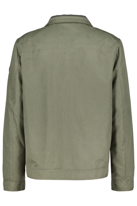 Donders groene heren jas | Achteraanzicht