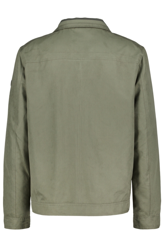 Donders groene heren jas | Achteraanzicht