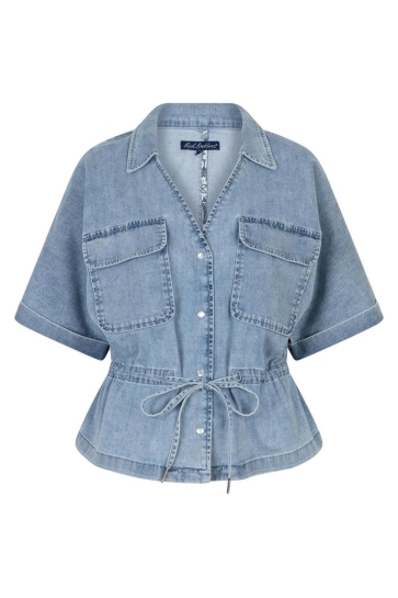 Red Button DREW DRAWSTRING DENIM SRB4869 Light Stone