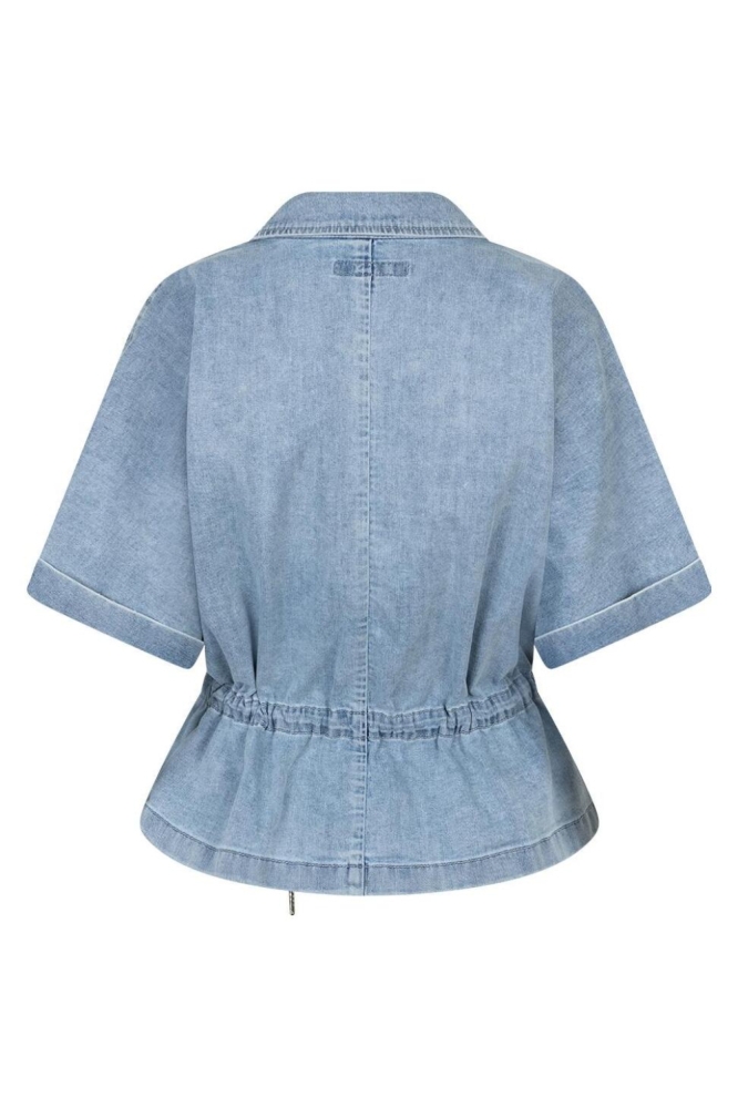 Red Button blauwe dames blouse | Achteraanzicht