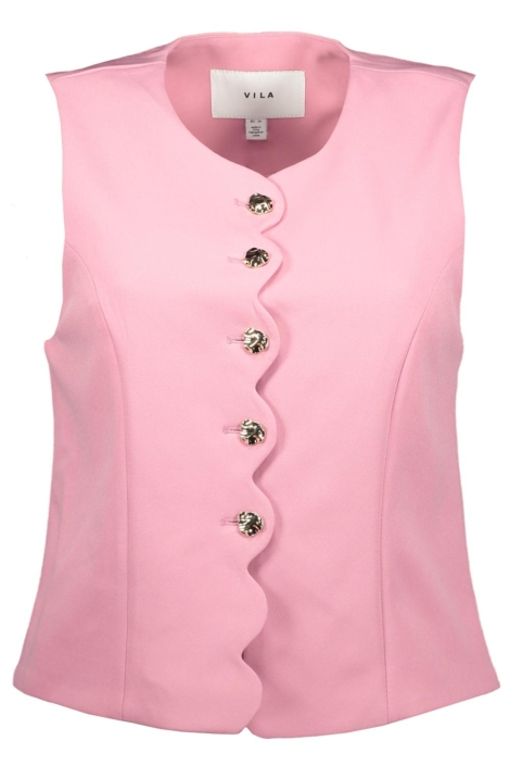 Vila roze dames gilet | Vooraanzicht