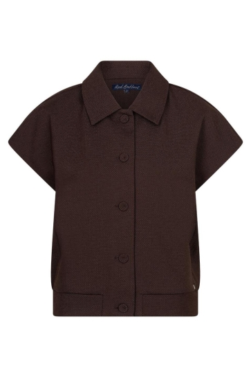 Red Button Vest BOMBER SLEEVELESS FANCY PUNTA SRB5127 Espresso