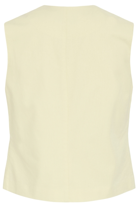 Vila gele dames gilet | Achteraanzicht