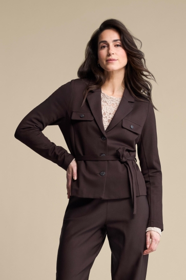 Red Button Blazer BLAZER BELT PUNTA SRB5007 Espresso