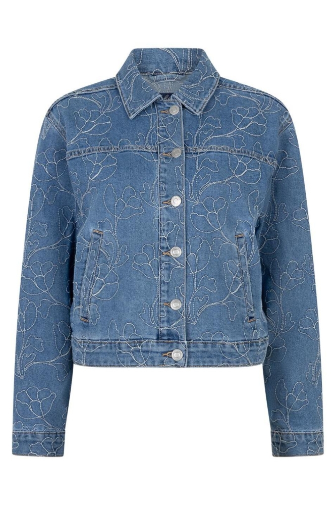 Red Button blauwe dames jas | Vooraanzicht