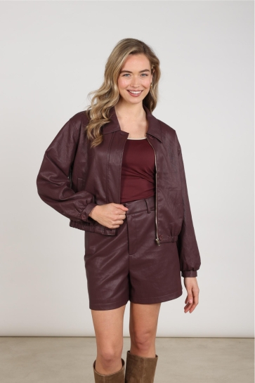 Nukus Jas DOMINIQUE JACKET PU NKF13103 333 cherry