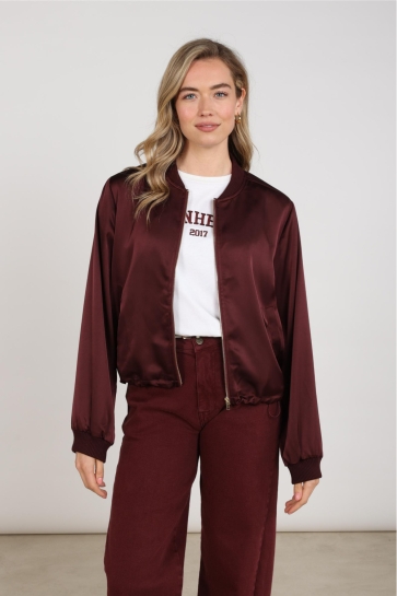 Nukus Jas DENA JACKET SHINY NKF13127 333 cherry