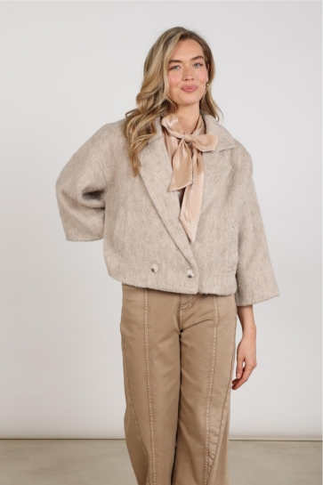 Nukus Jas DANIQUE JACKET PEARL NKF13149 Sand