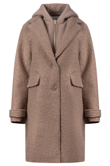 Nukus Jas MIRTHE COAT BOUCLE NKF12009 60 Taupe