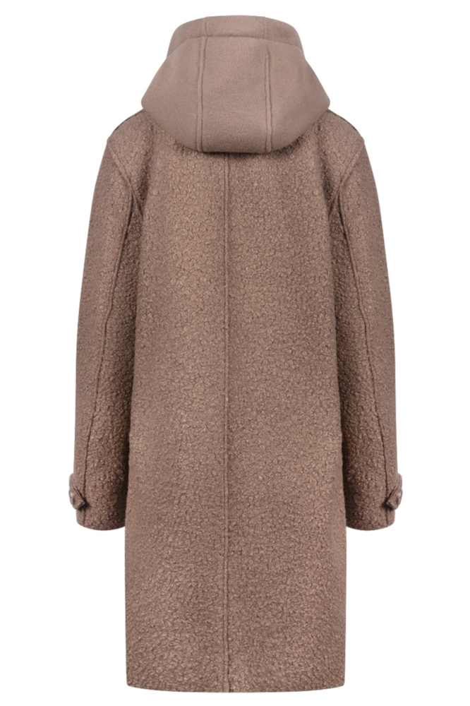 Nukus taupe dames jas | Achteraanzicht