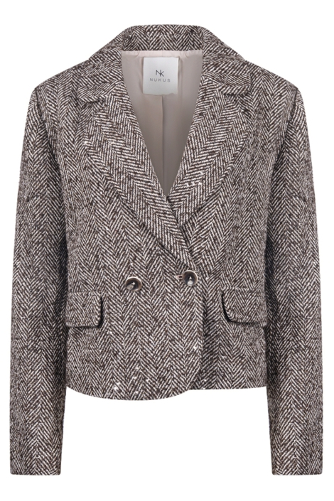 Nukus bruine dames jas | Vooraanzicht
