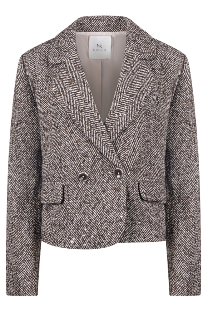 Nukus bruine dames jas | Vooraanzicht