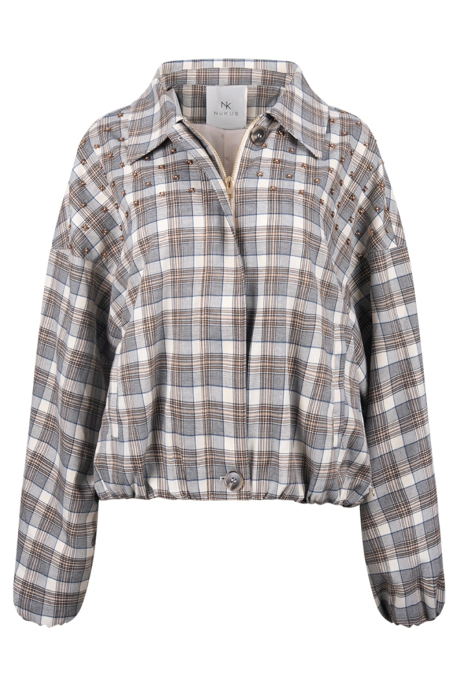 Nukus taupe dames vest | Vooraanzicht