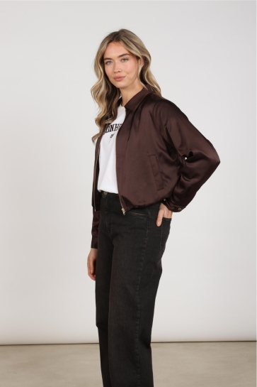 Nukus Jas DOREEN BOMBER NKF13129 334 chocolate