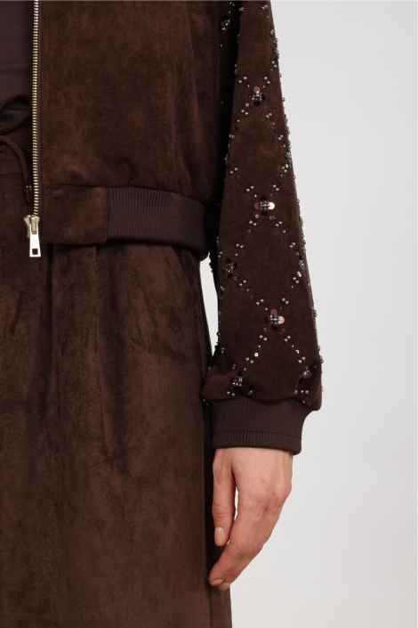 Nukus bruine dames jas | Close up