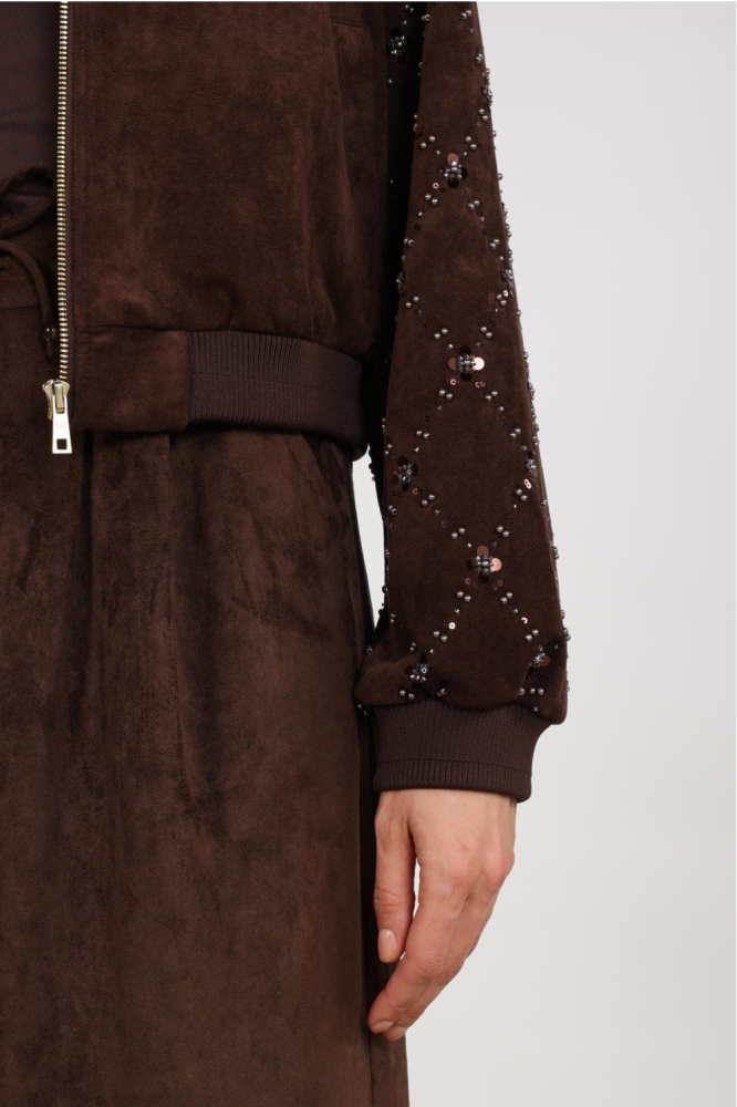 Nukus bruine dames jas | Close up