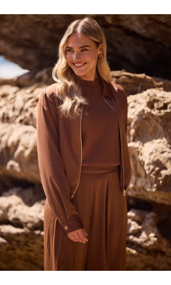 DOREEN BOMBER NKF13129 385 espresso