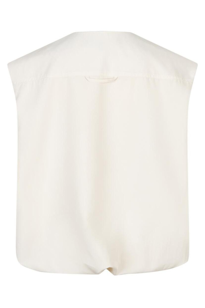 Red Button beige dames gilet | Achteraanzicht