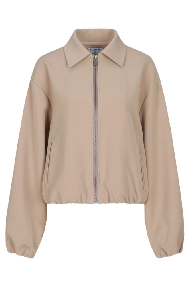 Fluresk camel dames jas | Vooraanzicht