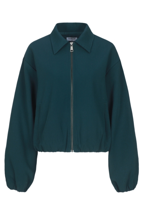 Fluresk groene dames blazer | Vooraanzicht