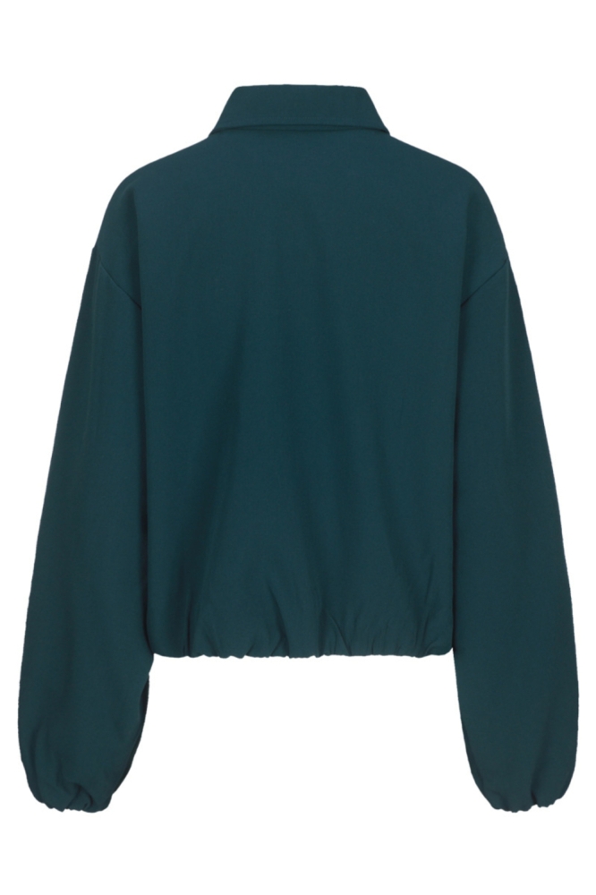 Fluresk groene dames blazer | Achteraanzicht