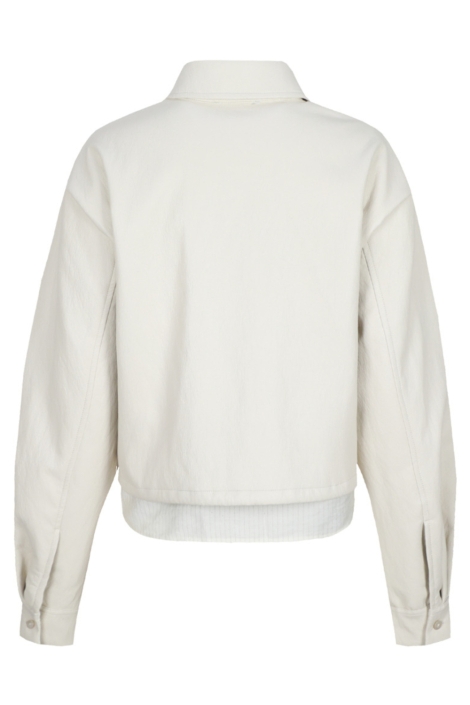 Fluresk beige dames blouse | Achteraanzicht
