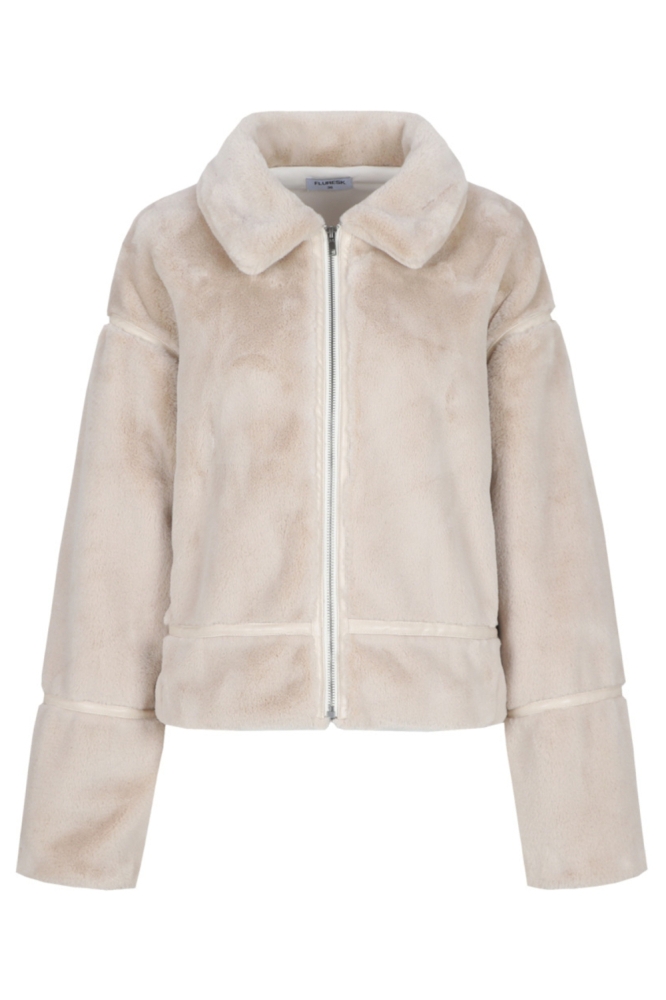 Fluresk beige dames jas | Vooraanzicht