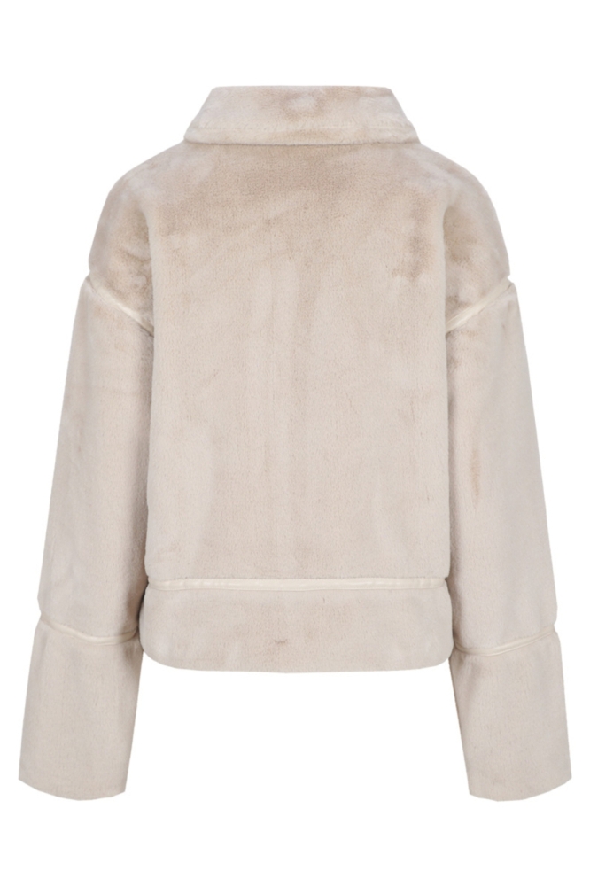 Fluresk beige dames jas | Achteraanzicht