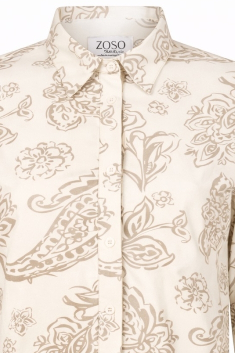 Zoso beige dames blouse | Close up