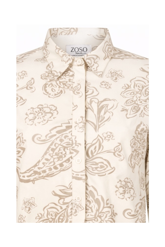 Zoso beige dames blouse | Close up