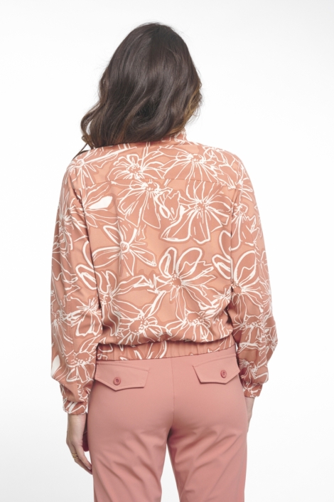 Zoso roze dames vest | Model achteraanzicht