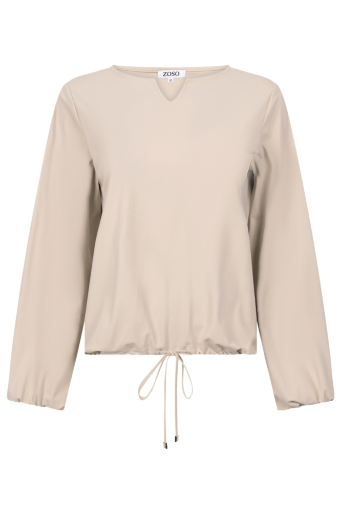 Zoso zand dames t-shirt | Vooraanzicht