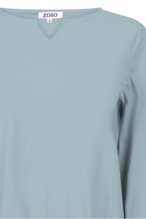 Zoso blauwe dames t-shirt | Close up