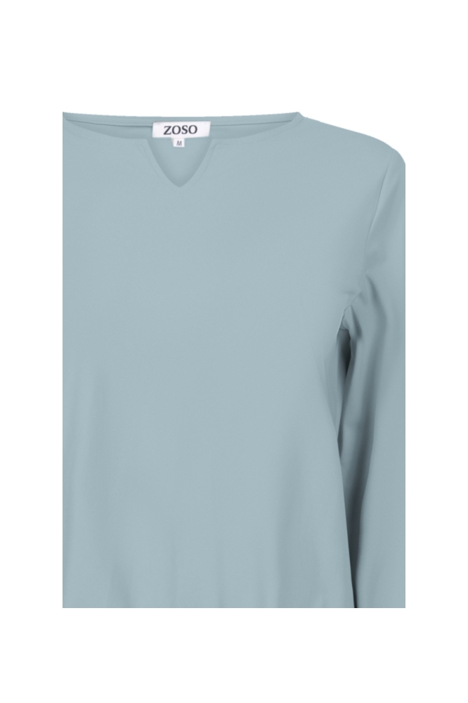 Zoso blauwe dames t-shirt | Close up