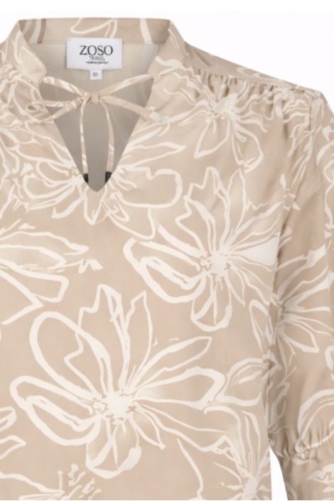 Zoso zand dames t-shirt | Close up
