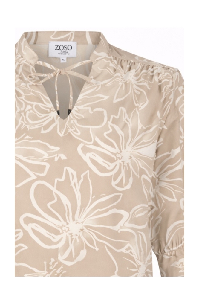 Zoso zand dames t-shirt | Close up