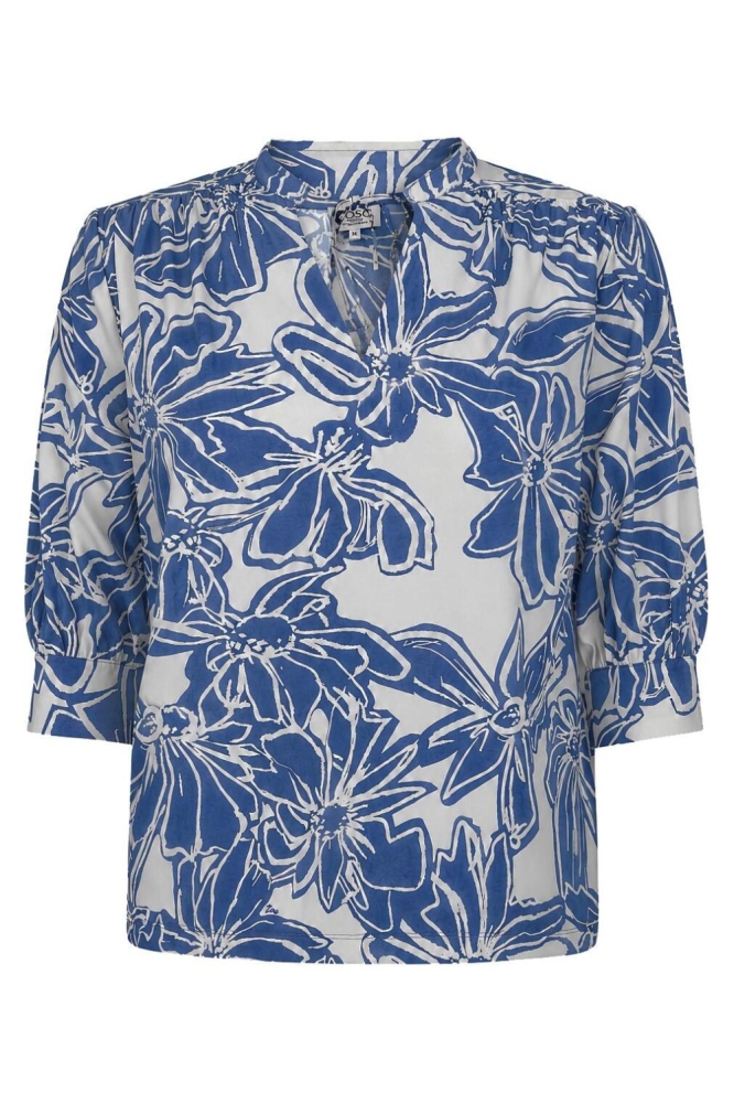 Zoso blauwe dames t-shirt | Vooraanzicht