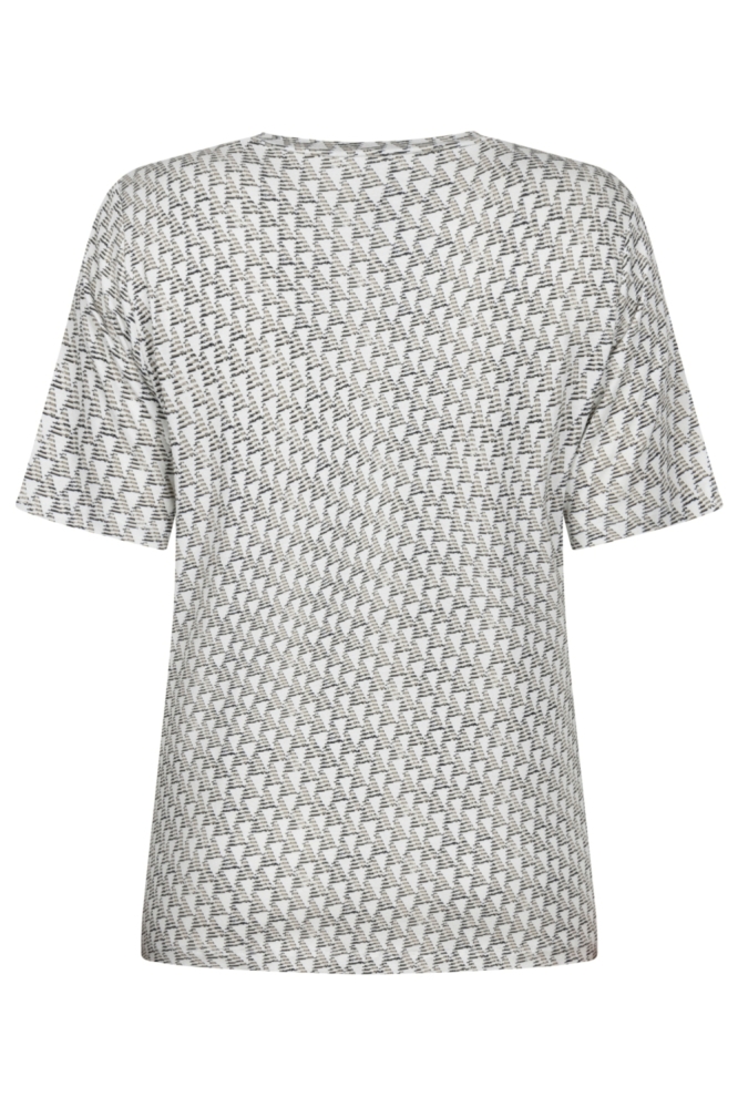 Zoso beige dames t-shirt | Achteraanzicht