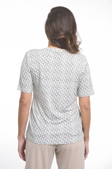 Zoso witte dames t-shirt | Model achteraanzicht