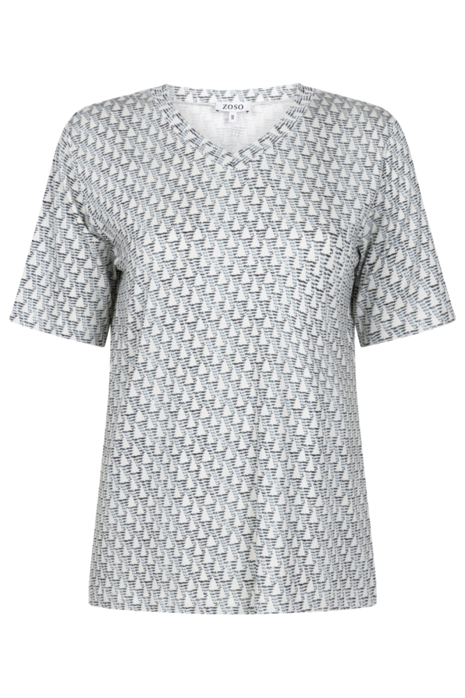 Zoso witte dames t-shirt | Vooraanzicht