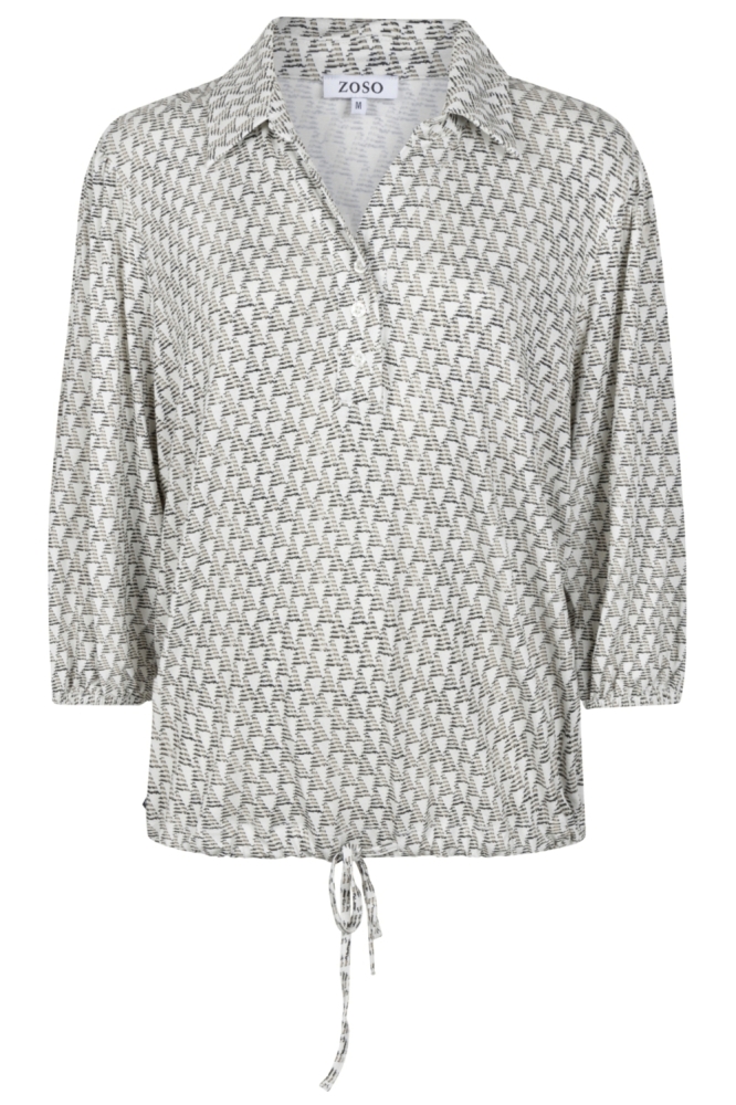 Zoso beige dames blouse | Vooraanzicht