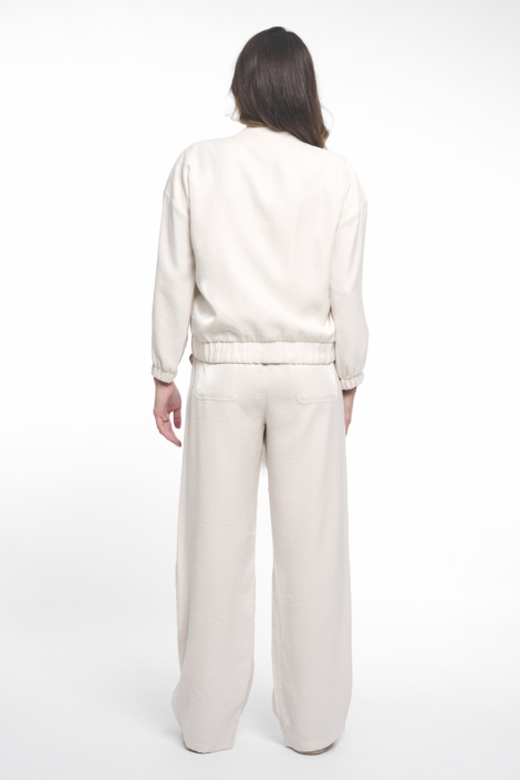 Zoso beige dames jas | Model achteraanzicht