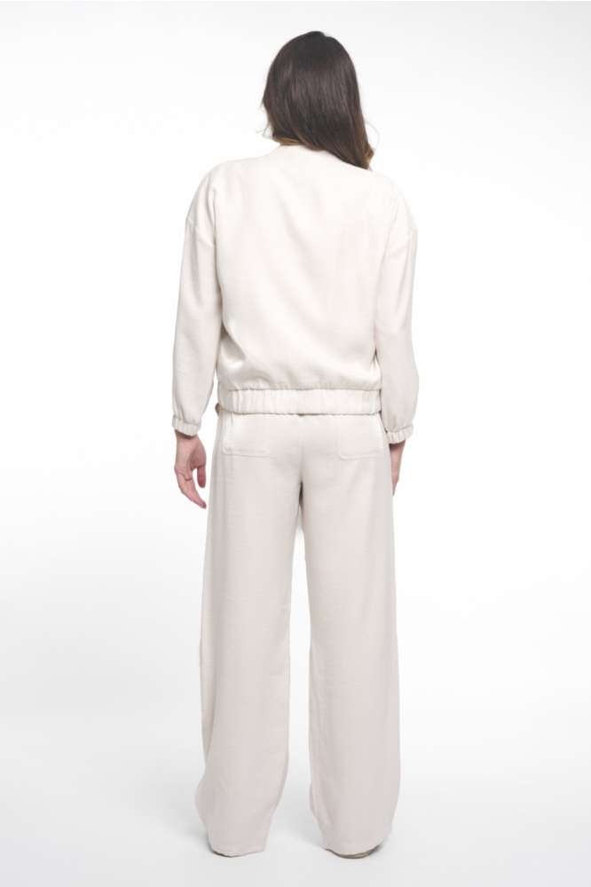 Zoso beige dames jas | Model achteraanzicht