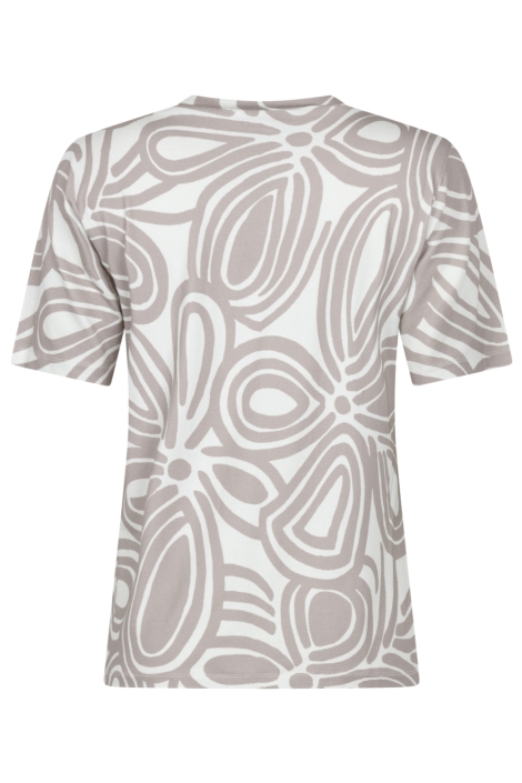 Zoso beige dames t-shirt | Achteraanzicht