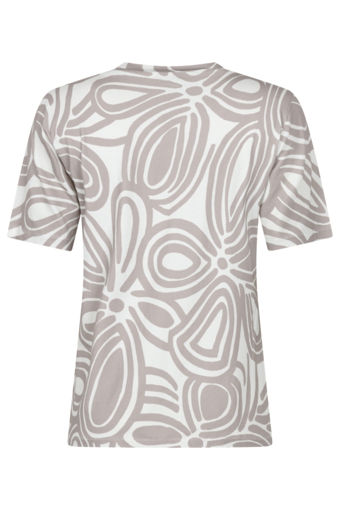 Zoso beige dames t-shirt | Achteraanzicht