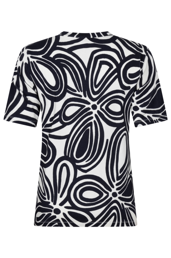 Zoso blauwe dames t-shirt | Achteraanzicht